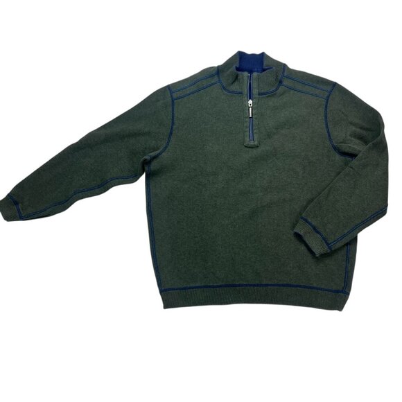 Tommy Bahama Reversible Blue/Green Pullover Size L - Picture 1 of 11